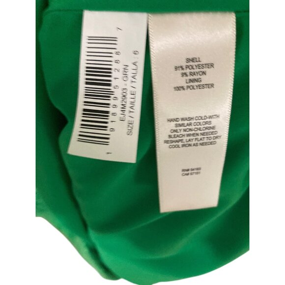 ELIZA J Women's Braided Trim Boucle Shift Dress Green 6  NWT - Picture 7 of 10